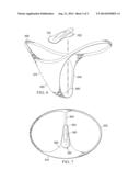 THREE DIMENSIONAL STRUCTURAL SUPPORT FOR FEMALE PELVIC ORGANS IN THONG     UNDERWEAR diagram and image