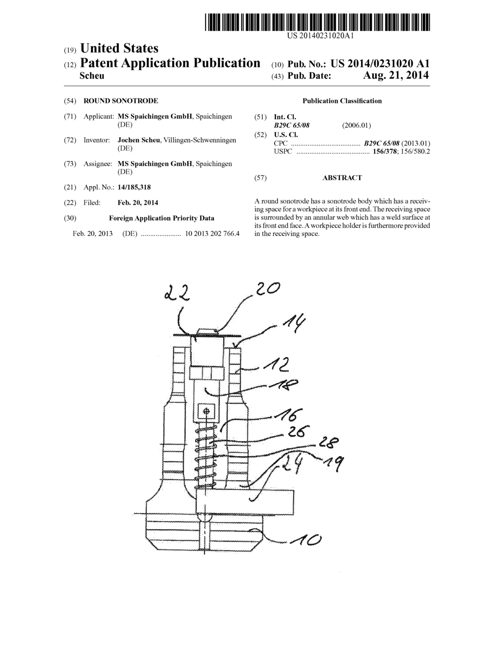 ROUND SONOTRODE - diagram, schematic, and image 01