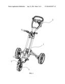 GOLF TROLLEY HAVING STEERABLE FRONT WHEEL diagram and image