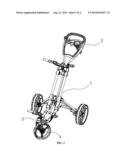 GOLF TROLLEY HAVING STEERABLE FRONT WHEEL diagram and image