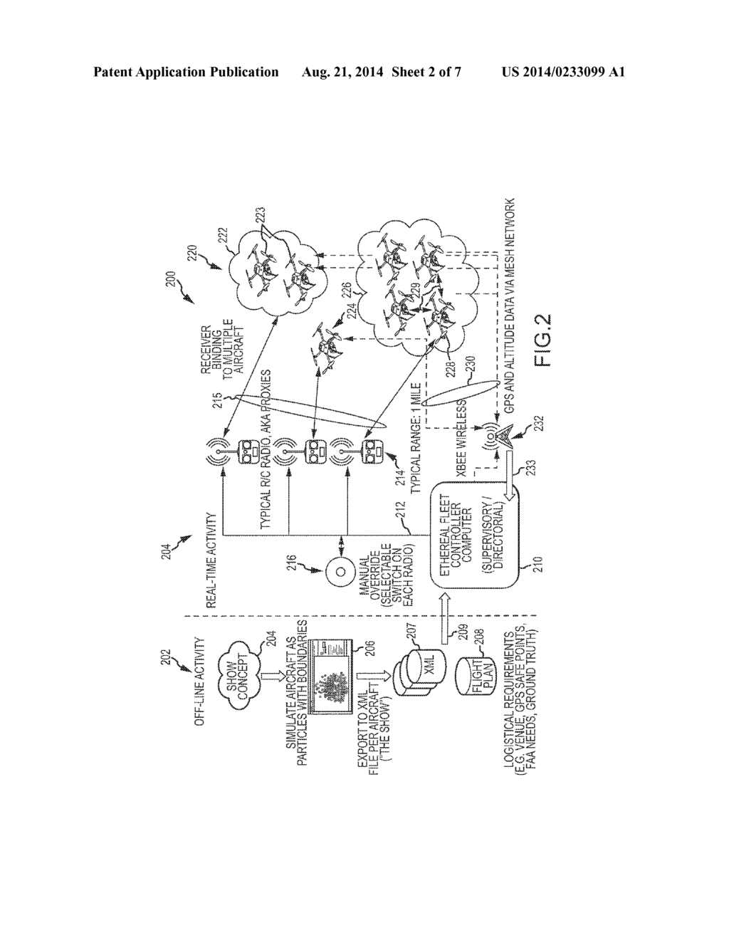 AERIAL DISPLAY SYSTEM WITH FLOATING PROJECTION SCREENS - diagram, schematic, and image 03