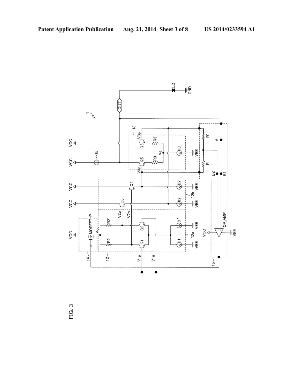 DC-COUPLED LASER DRIVE CIRCUIT AND METHOD FOR DRIVING LASER DIODE DEVICE - diagram, schematic, and image 04