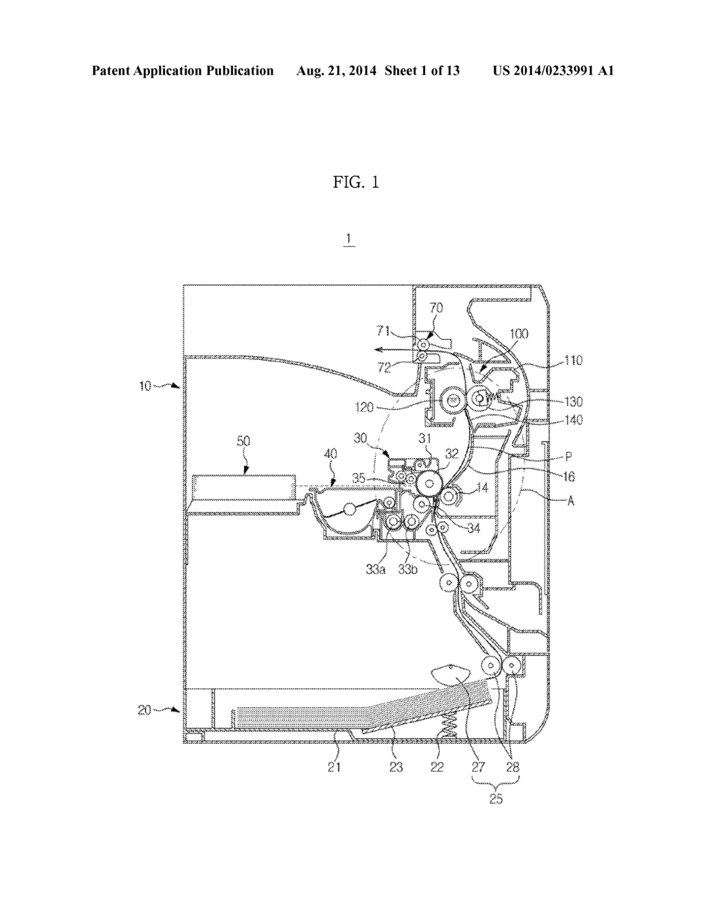 FUSING DEVICE AND IMAGE FORMING APPARATUS HAVING THE SAME - diagram, schematic, and image 02