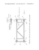 Pivoting Horizontal and Vertical Scaffold Members and a Method of Erecting     an Offset Scaffold Platform diagram and image