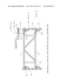 Pivoting Horizontal and Vertical Scaffold Members and a Method of Erecting     an Offset Scaffold Platform diagram and image