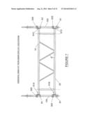 Pivoting Horizontal and Vertical Scaffold Members and a Method of Erecting     an Offset Scaffold Platform diagram and image