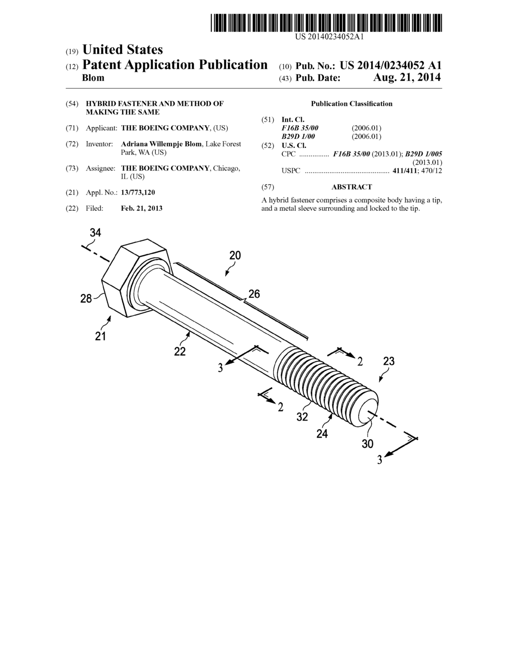 Hybrid Fastener and Method of Making the Same - diagram, schematic, and image 01