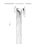 FILM COOLING STRUCTURE AND TURBINE BLADE diagram and image