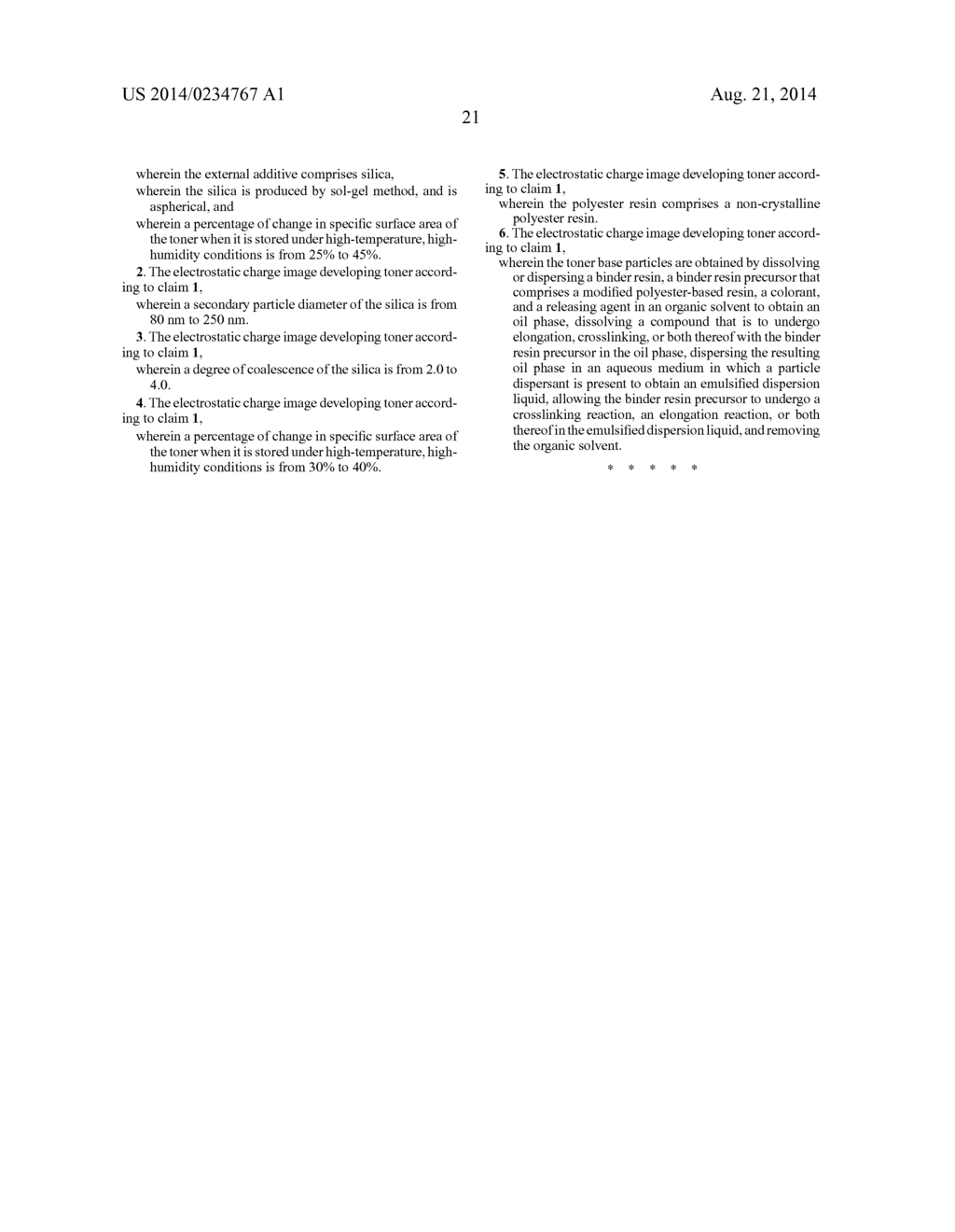 ELECTROSTATIC CHARGE IMAGE DEVELOPING TONER - diagram, schematic, and image 26