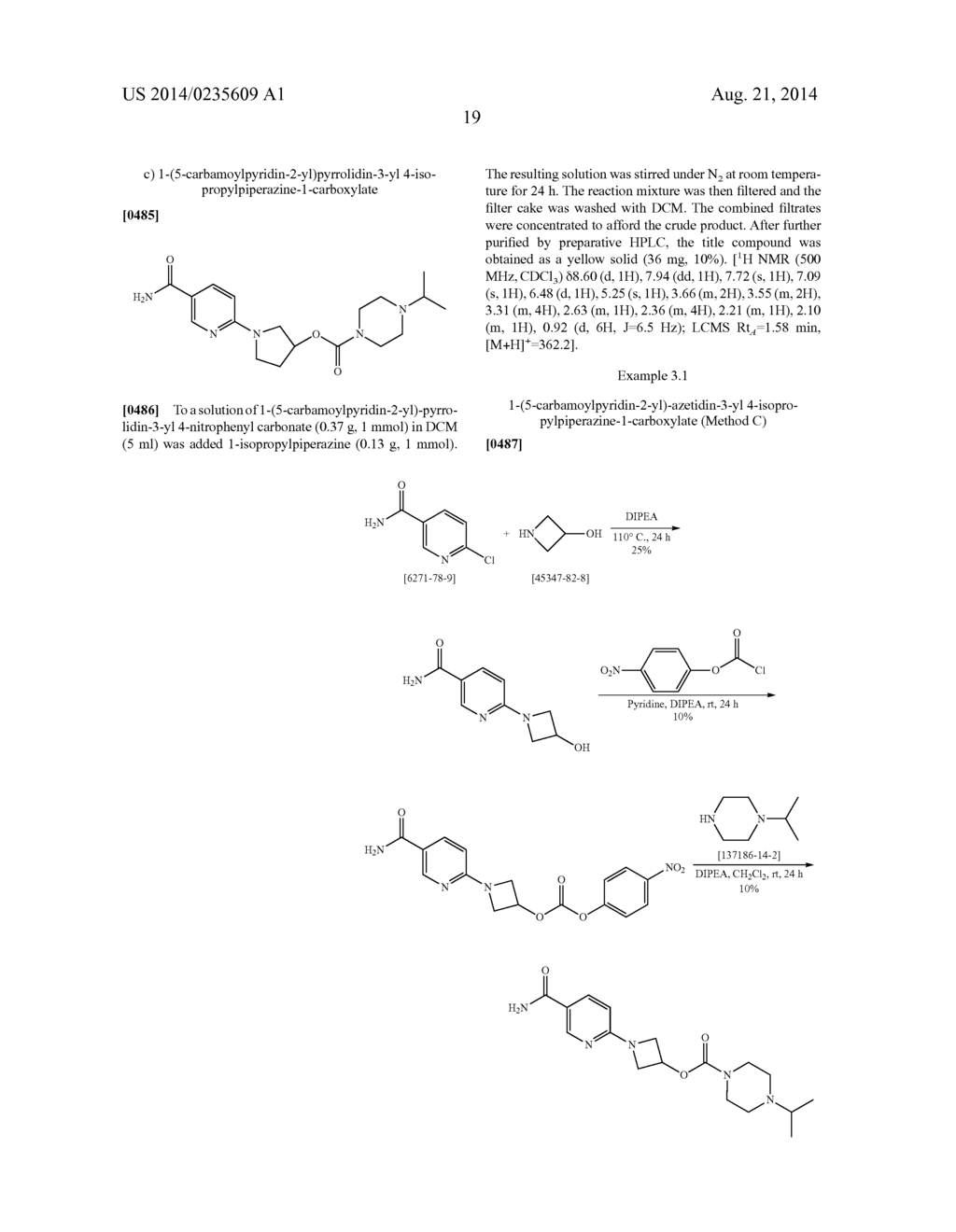 CARBAMATE/UREA DERIVATIVES CONTAINING PIPERIDIN AND PIPERAZIN RINGS AS H3     RECEPTOR INHIBITORS - diagram, schematic, and image 20