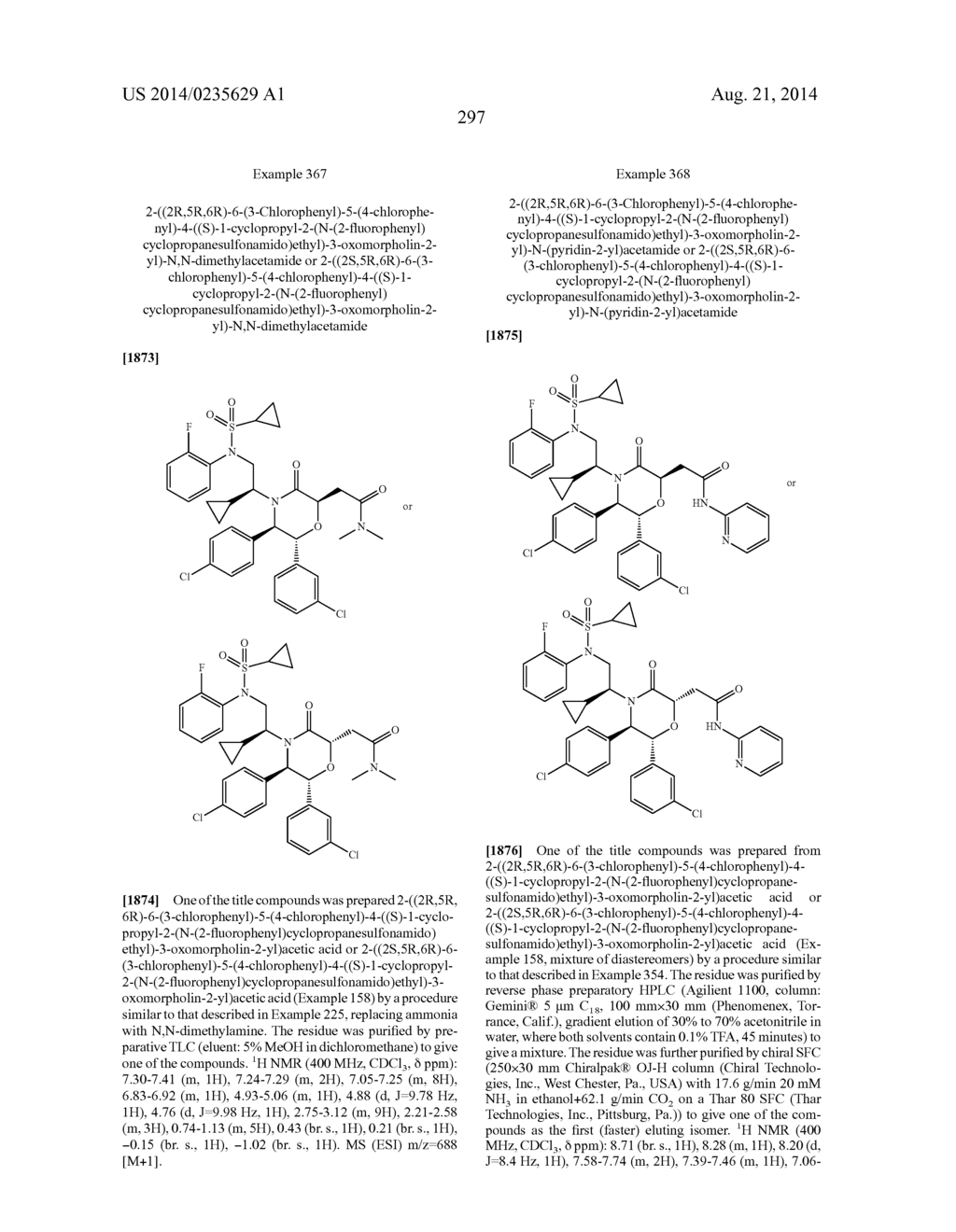 HETEROCYCLIC COMPOUNDS AS MDM2 INHIBITORS FOR THE TREATMENT OF CANCER - diagram, schematic, and image 298