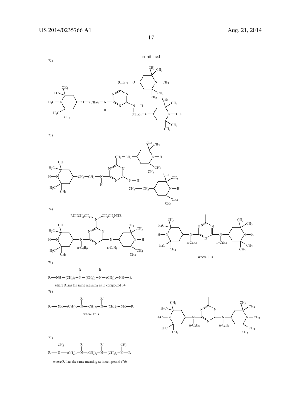 Stabilizing of Organic Material with Amino-Triazine Based     Mannich-Compounds - diagram, schematic, and image 19