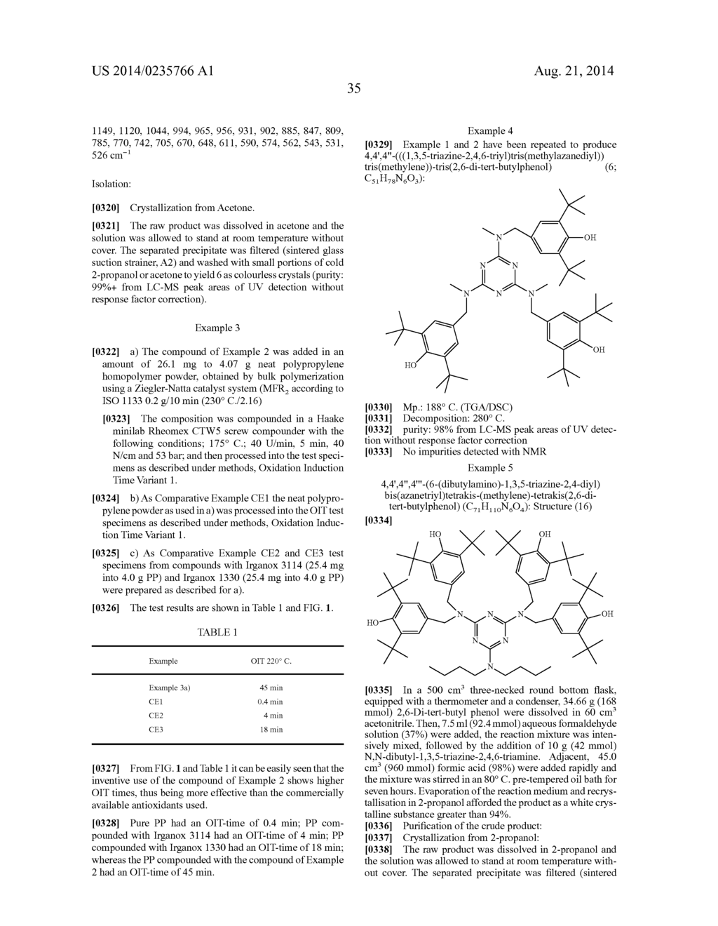Stabilizing of Organic Material with Amino-Triazine Based     Mannich-Compounds - diagram, schematic, and image 37