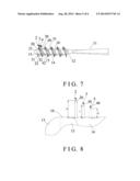 HAIR BRUSH DEVICE HAVING HELICAL BRISTLES diagram and image