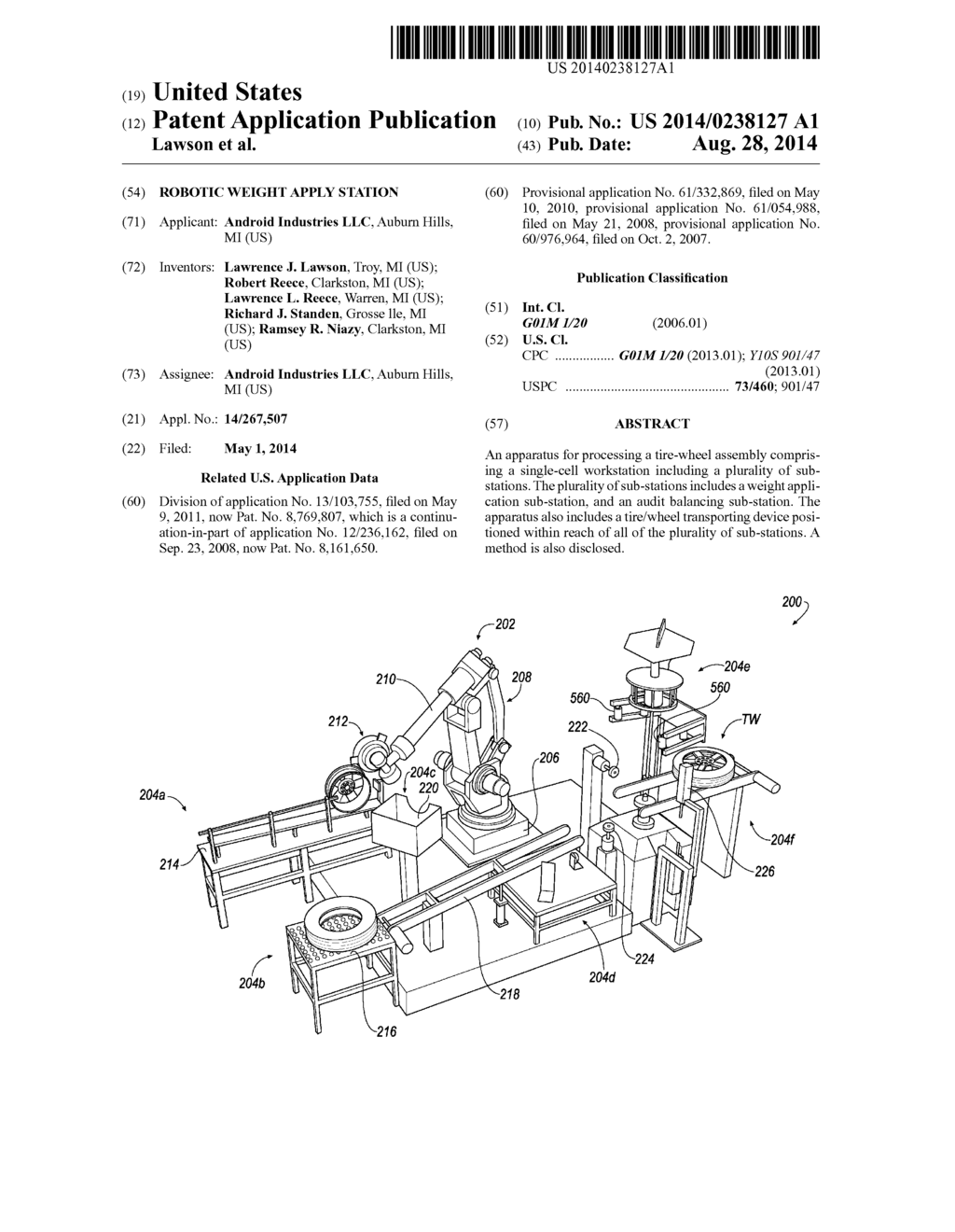 Robotic Weight Apply Station - diagram, schematic, and image 01