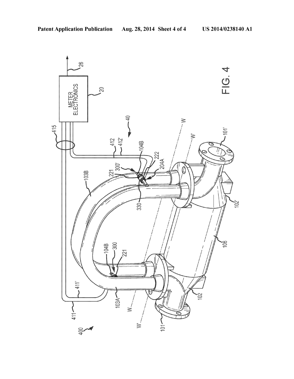 COLLOCATED SENSOR FOR A VIBRATING FLUID METER - diagram, schematic, and image 05