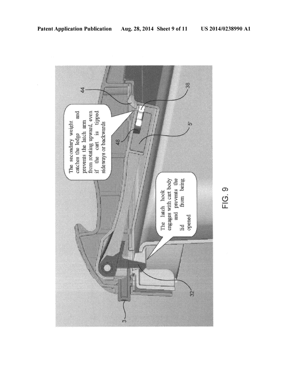 Waste Container with Gravity Latch - diagram, schematic, and image 10