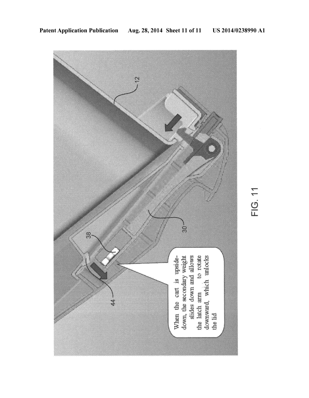 Waste Container with Gravity Latch - diagram, schematic, and image 12