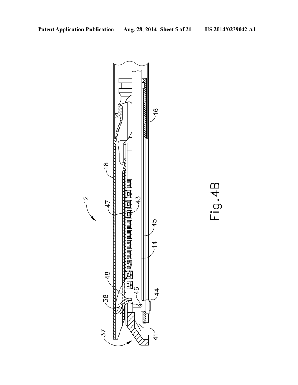 INTEGRATED TISSUE POSITIONING AND JAW ALIGNMENT FEATURES FOR SURGICAL     STAPLER - diagram, schematic, and image 06