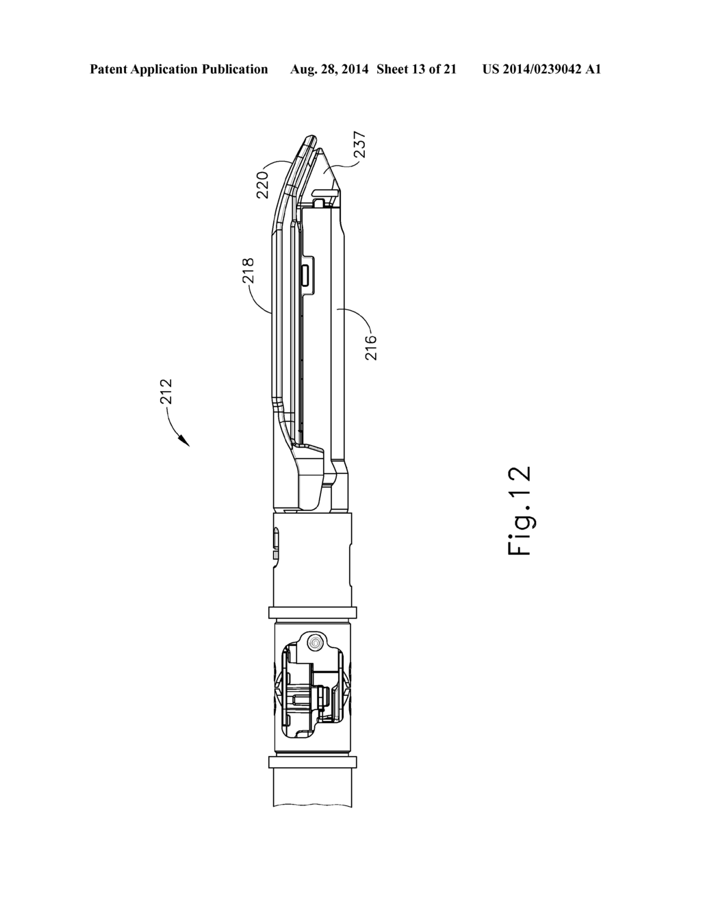 INTEGRATED TISSUE POSITIONING AND JAW ALIGNMENT FEATURES FOR SURGICAL     STAPLER - diagram, schematic, and image 14