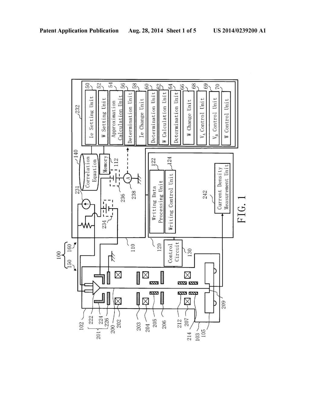 CATHODE OPERATING TEMPERATURE ADJUSTING METHOD, ANDWRITING APPARATUS - diagram, schematic, and image 02