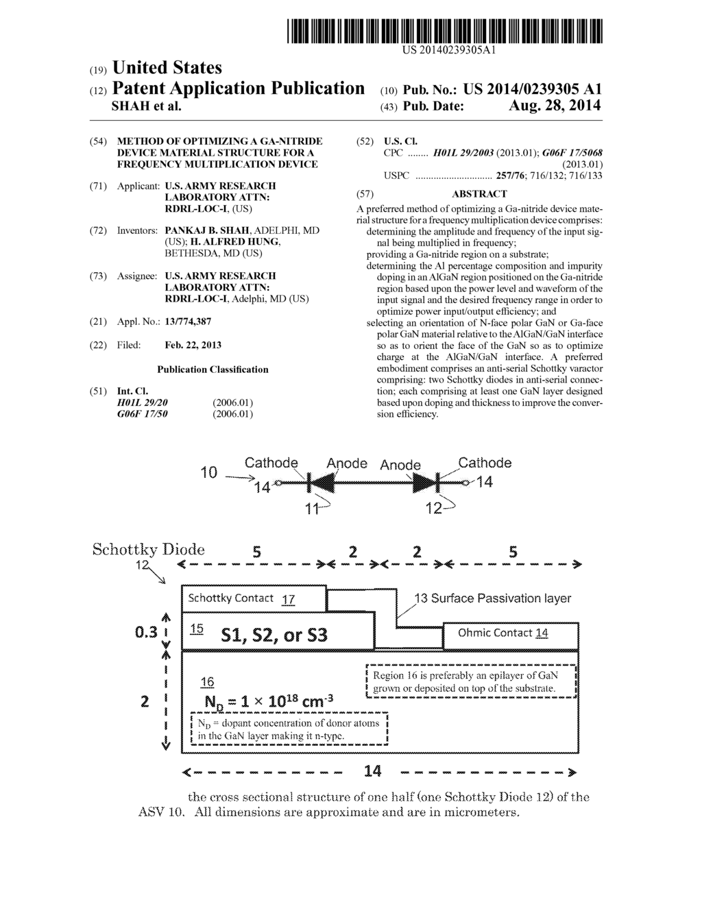 METHOD OF OPTIMIZING A GA-NITRIDE DEVICE MATERIAL STRUCTURE FOR A     FREQUENCY MULTIPLICATION DEVICE - diagram, schematic, and image 01