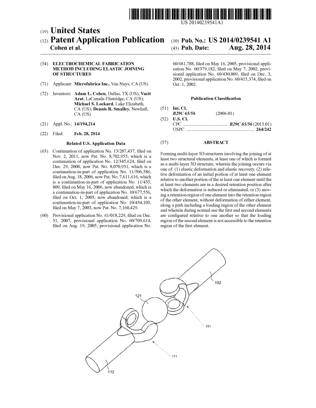 Electrochemical Fabrication Method Including Elastic Joining of Structures - diagram, schematic, and image 01