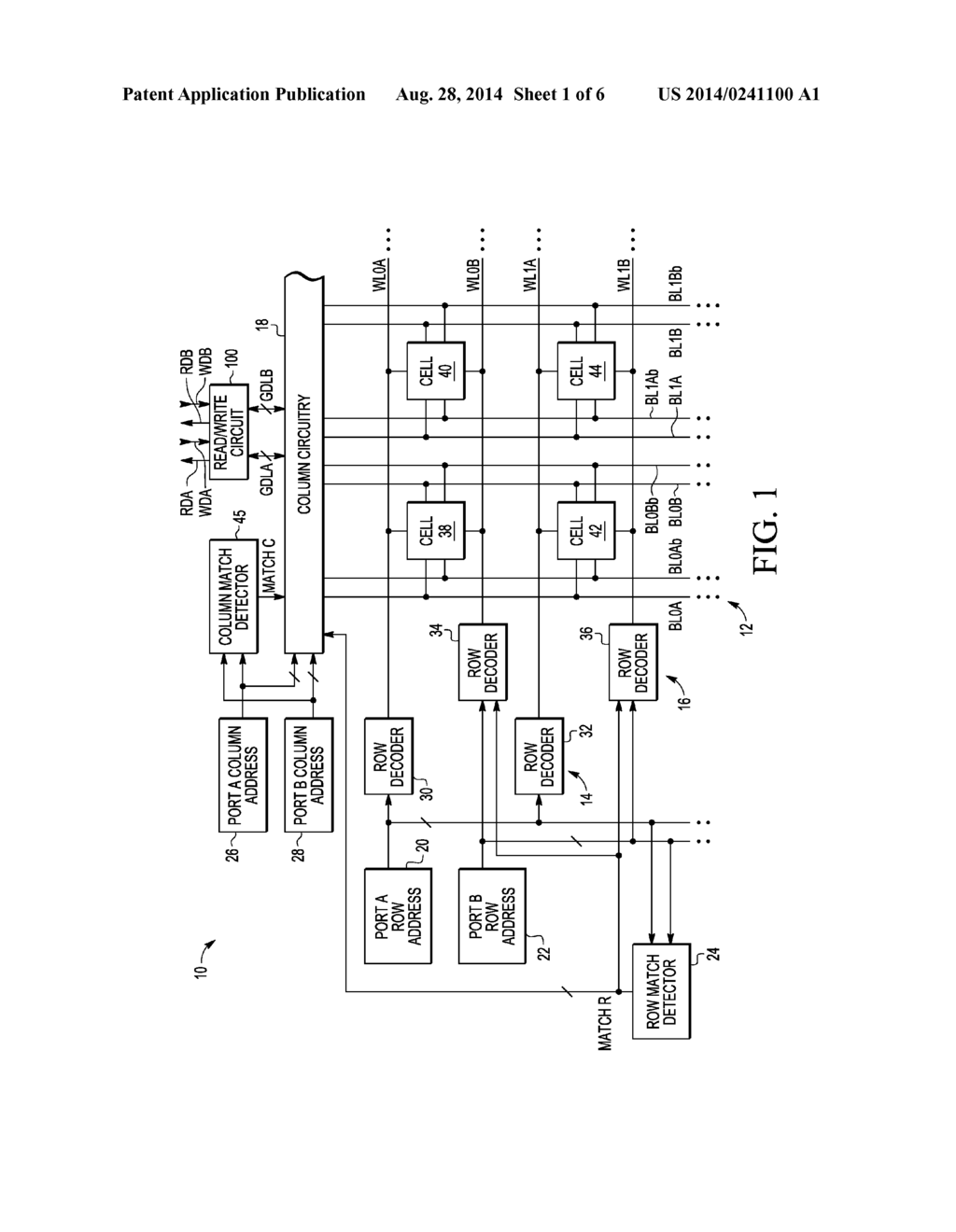 SYNCHRONOUS MULTIPLE PORT MEMORY WITH ASYNCHRONOUS PORTS - diagram, schematic, and image 02