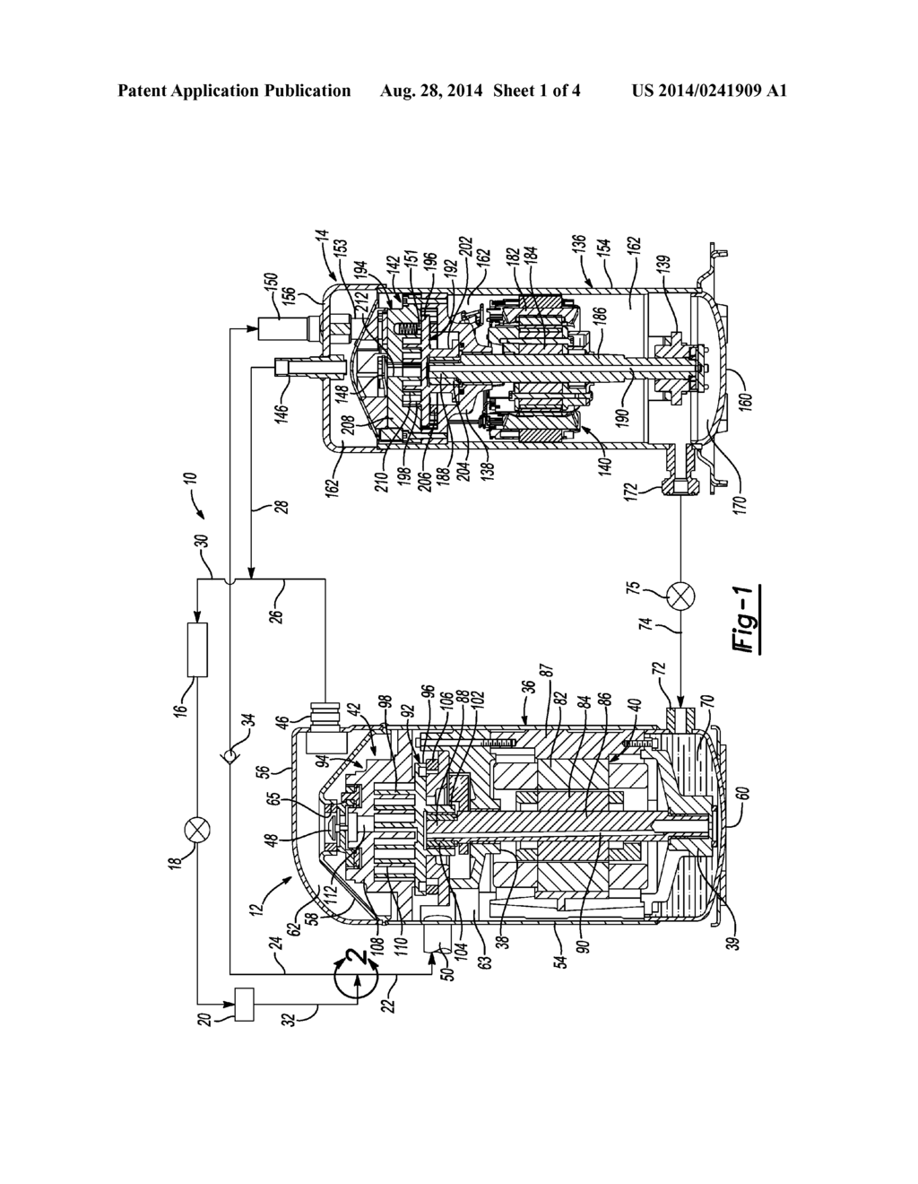 System Including High-Side and Low-Side Compressors - diagram, schematic, and image 02