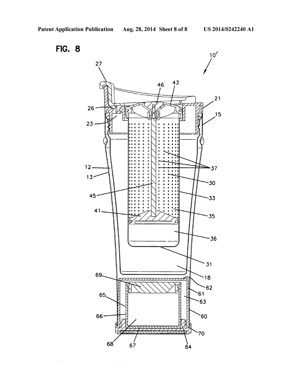 INFUSER WITH SOLID REGION TO SELECTIVELY STOP INFUSION, VESSEL FOR     INFUSER, AND METHODS - diagram, schematic, and image 09