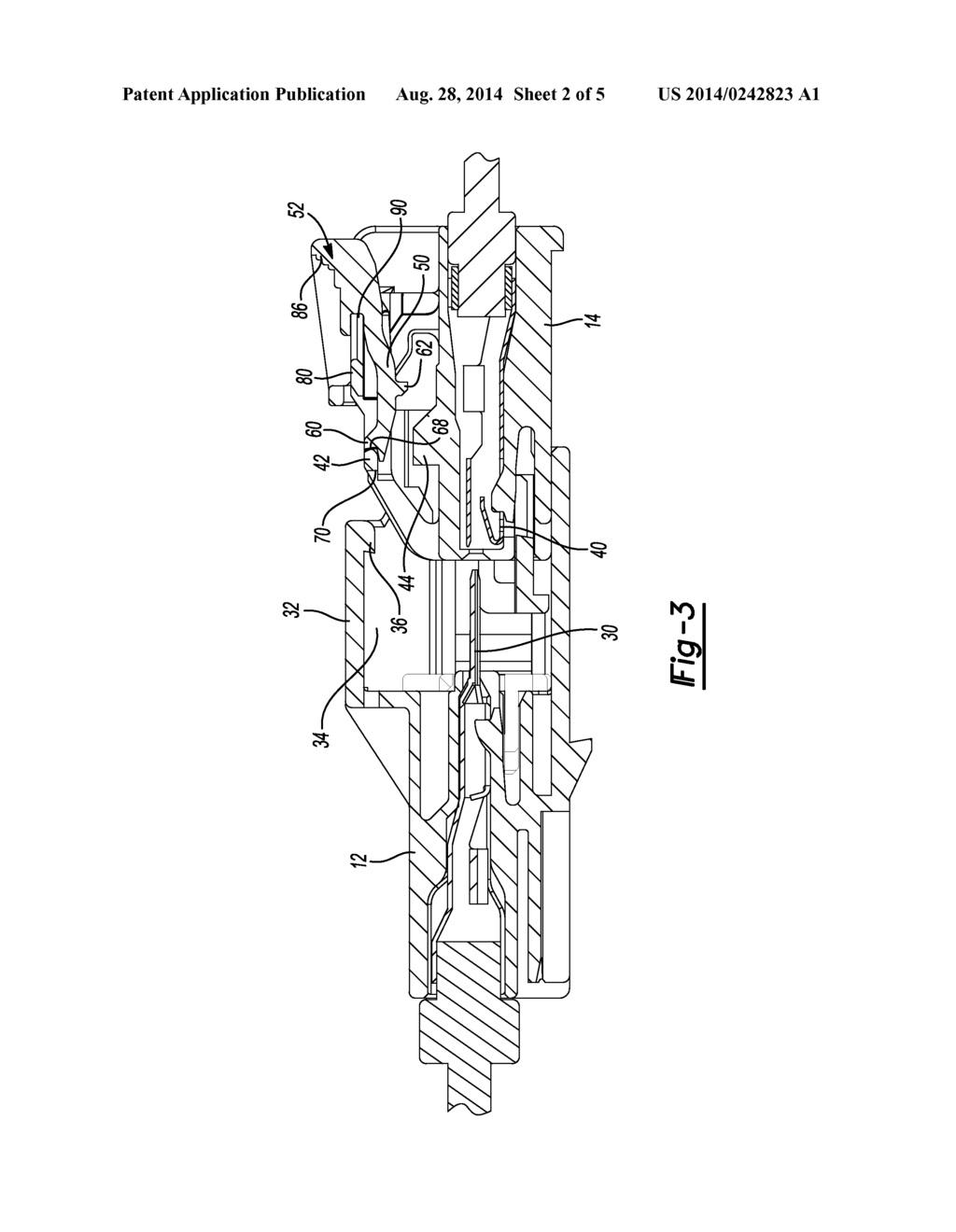 CONNECTOR ASSEMBLY WITH CONNECTOR POSITION ASSURANCE STABILIZER - diagram, schematic, and image 03