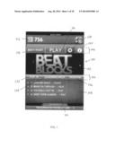 METHOD AND APPARATUS FOR INTERACTIVE GAME WITH MUSIC-DERIVED VARIABLE     PARAMETERS diagram and image