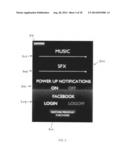 METHOD AND APPARATUS FOR INTERACTIVE GAME WITH MUSIC-DERIVED VARIABLE     PARAMETERS diagram and image