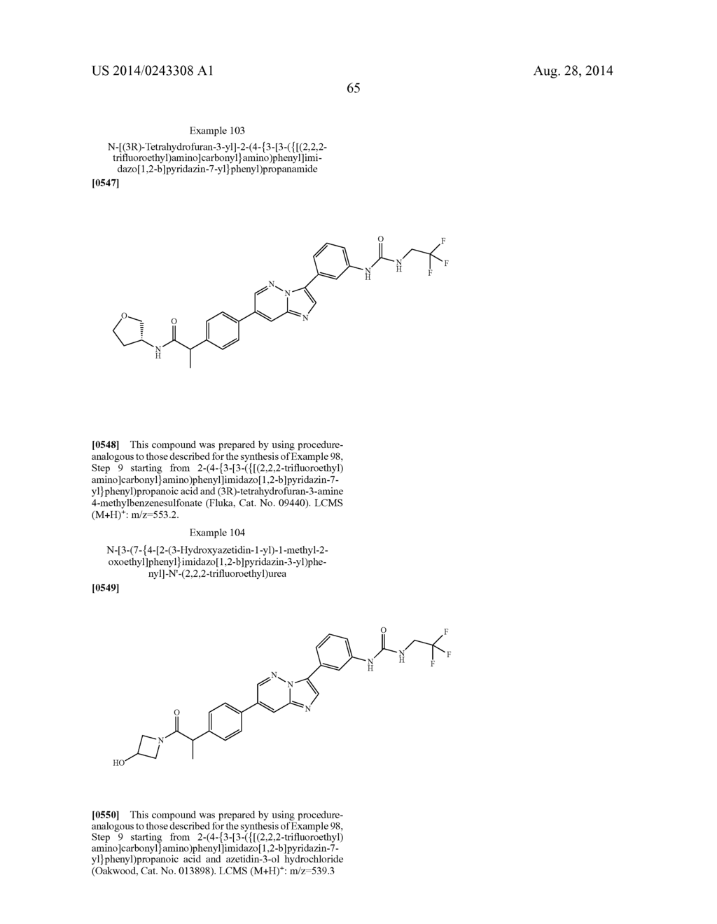SUBSTITUTED IMIDAZOPYRIDAZINES AND BENZIMIDAZOLES AS INHIBITORS OF FGFR3 - diagram, schematic, and image 66