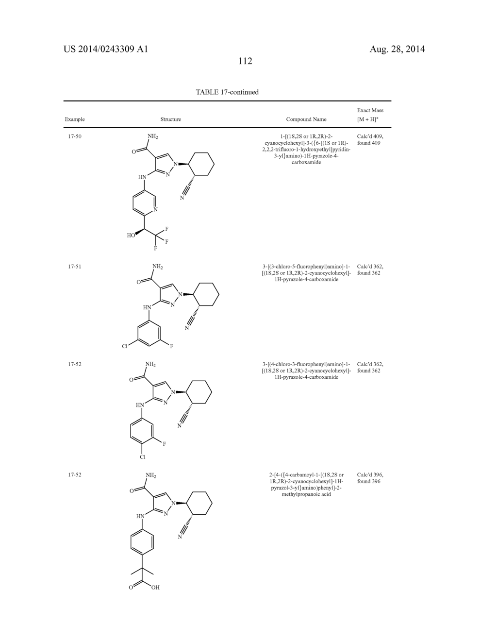 CYCLOALKYLNITRILE PYRAZOLE CARBOXAMIDES AS JANUS KINASE INHIBITORS - diagram, schematic, and image 113