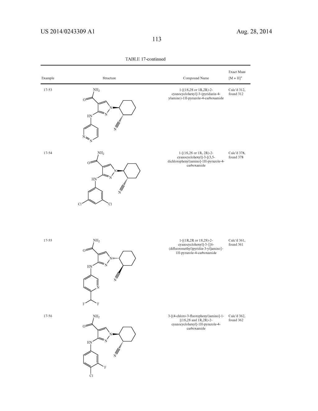 CYCLOALKYLNITRILE PYRAZOLE CARBOXAMIDES AS JANUS KINASE INHIBITORS - diagram, schematic, and image 114