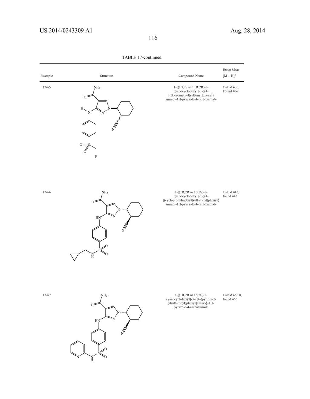 CYCLOALKYLNITRILE PYRAZOLE CARBOXAMIDES AS JANUS KINASE INHIBITORS - diagram, schematic, and image 117