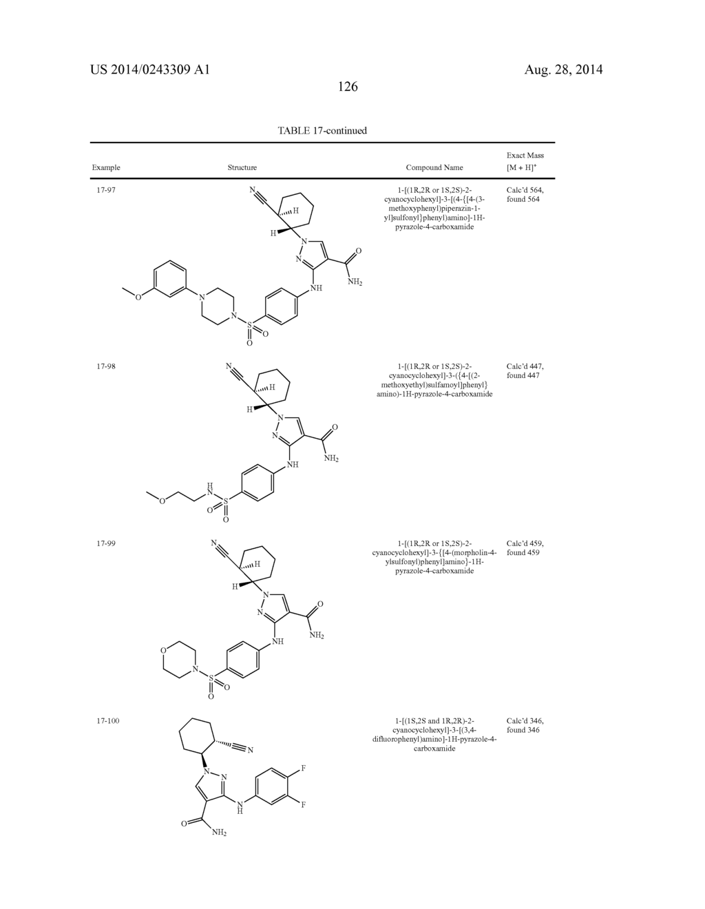 CYCLOALKYLNITRILE PYRAZOLE CARBOXAMIDES AS JANUS KINASE INHIBITORS - diagram, schematic, and image 127