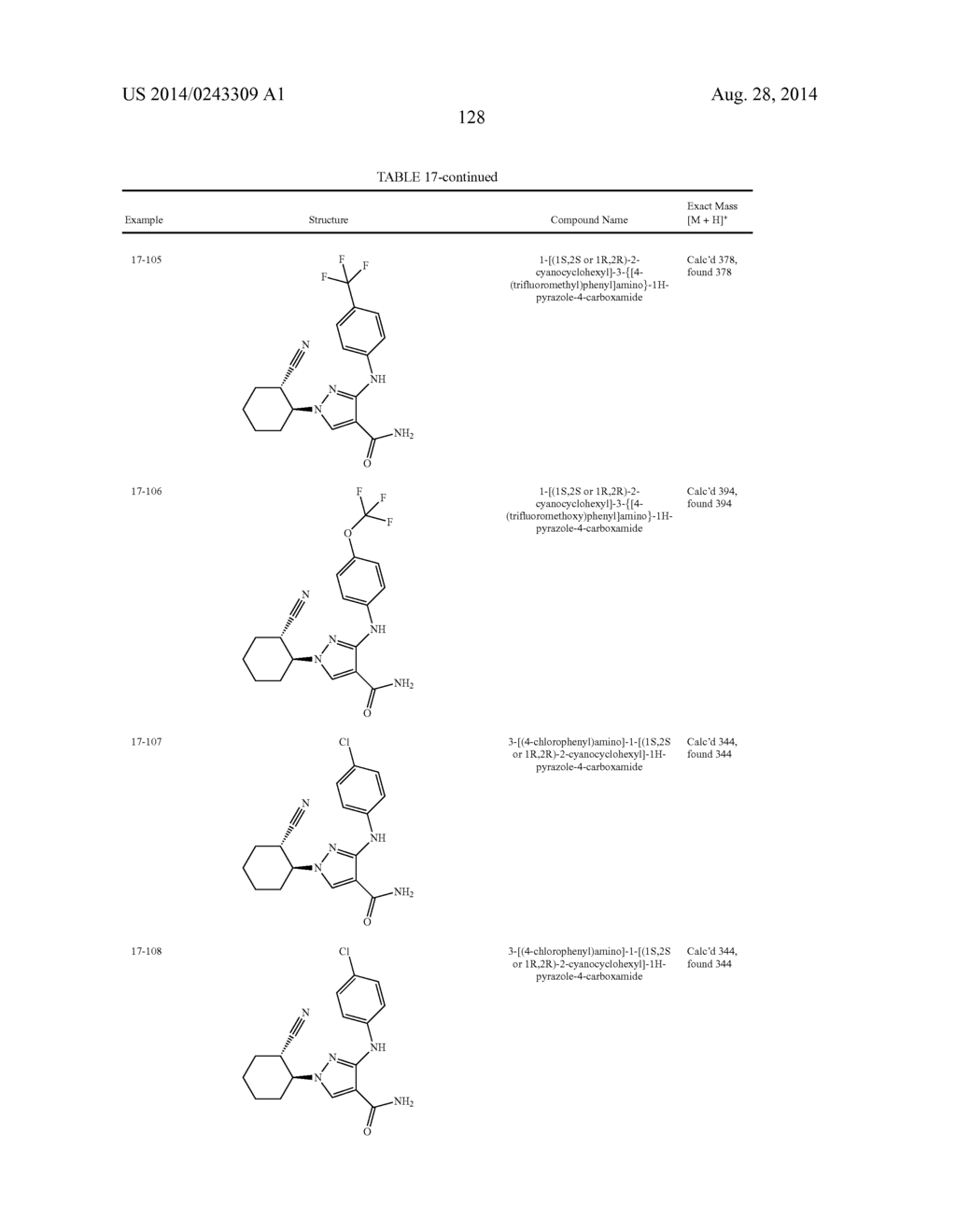 CYCLOALKYLNITRILE PYRAZOLE CARBOXAMIDES AS JANUS KINASE INHIBITORS - diagram, schematic, and image 129