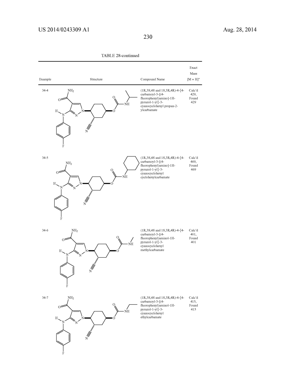 CYCLOALKYLNITRILE PYRAZOLE CARBOXAMIDES AS JANUS KINASE INHIBITORS - diagram, schematic, and image 231