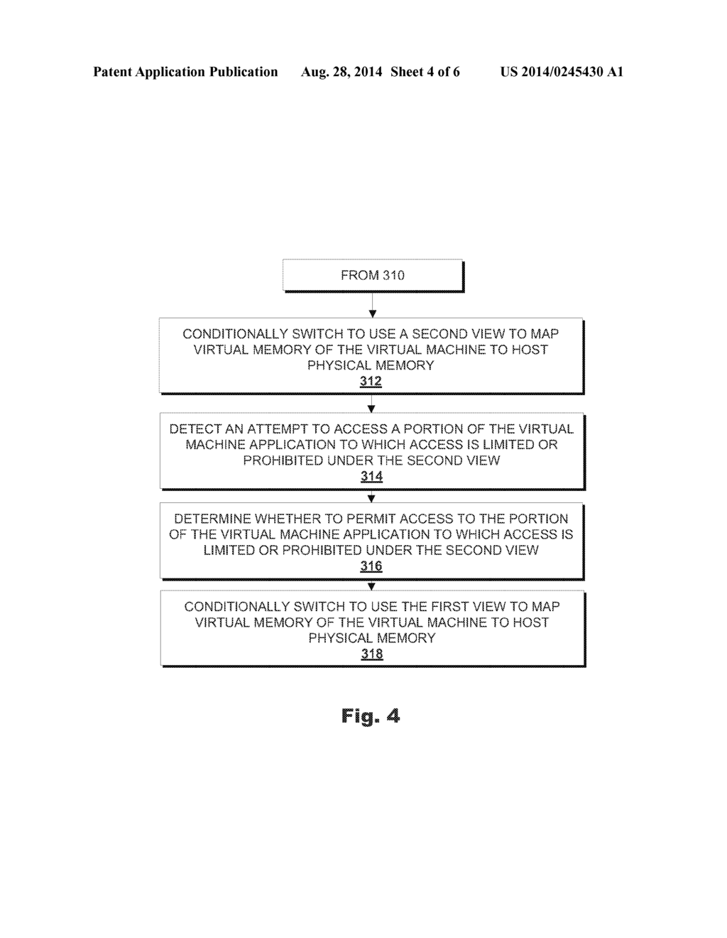 REGULATING ACCESS TO AND PROTECTING PORTIONS OF APPLICATIONS OF VIRTUAL     MACHINES - diagram, schematic, and image 05