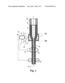 PROCESS FOR PRODUCING A CYLINDRICAL COMPONENT MADE OF GLASS BY ELONGATION diagram and image