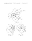 METHOD OF PROVIDING A PREDETERMINED BACKLASH FOR A TRANSMISSION, A FIRST     TOOTHED GEAR AND A METHOD FOR APPLYING A SHEET OF SPACER MATERIAL TO AT     LEAST PART OF AN UPRIGHT SIDEWALL OF A FIRST TOOTHED GEAR diagram and image