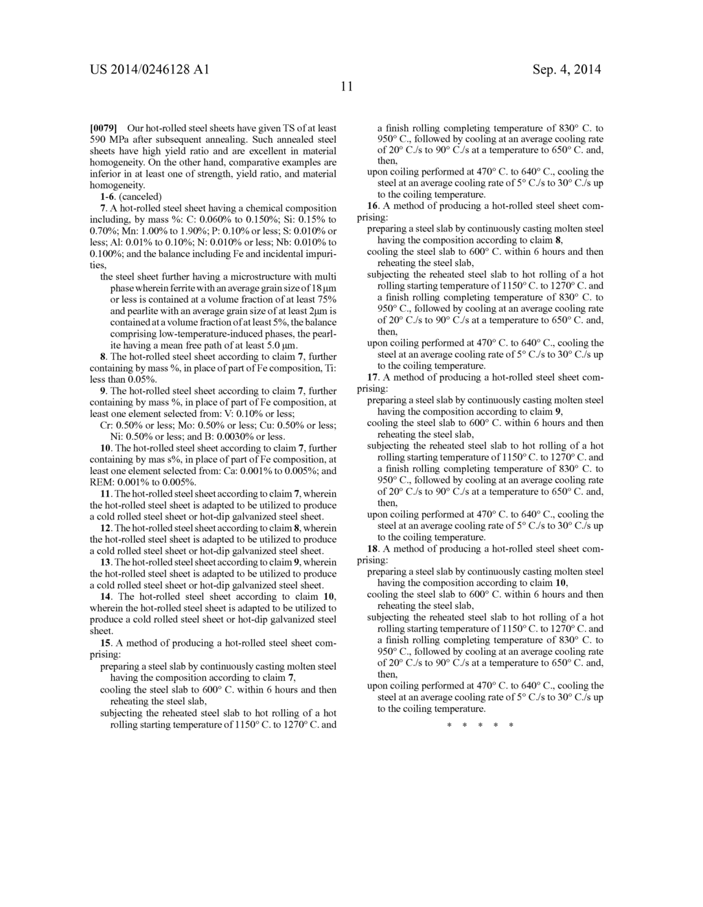 HOT-ROLLED STEEL SHEET AND METHOD FOR PRODUCING SAME - diagram, schematic, and image 12