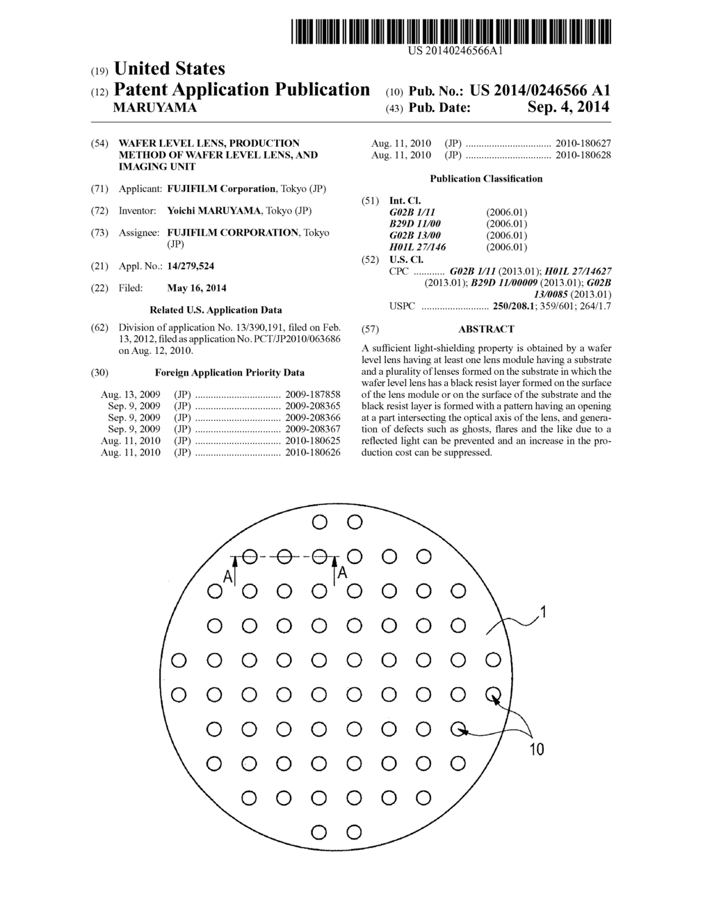 WAFER LEVEL LENS, PRODUCTION METHOD OF WAFER LEVEL LENS, AND IMAGING UNIT - diagram, schematic, and image 01