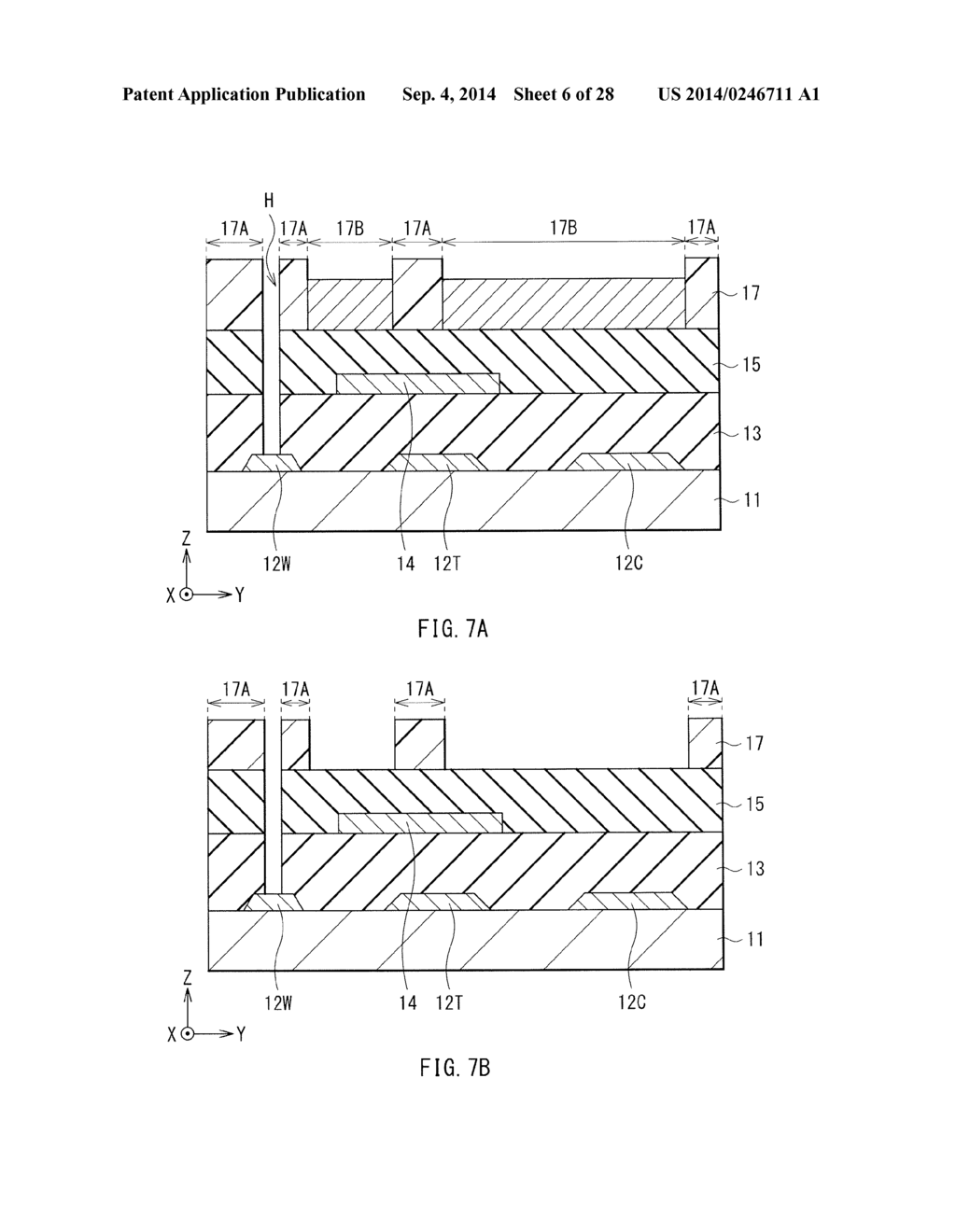 SEMICONDUCTOR DEVICE, METHOD OF MANUFACTURING THE SAME, METHOD OF     MANUFACTURING DISPLAY UNIT, AND METHOD OF MANUFACTURING ELECTRONIC     APPARATUS - diagram, schematic, and image 07