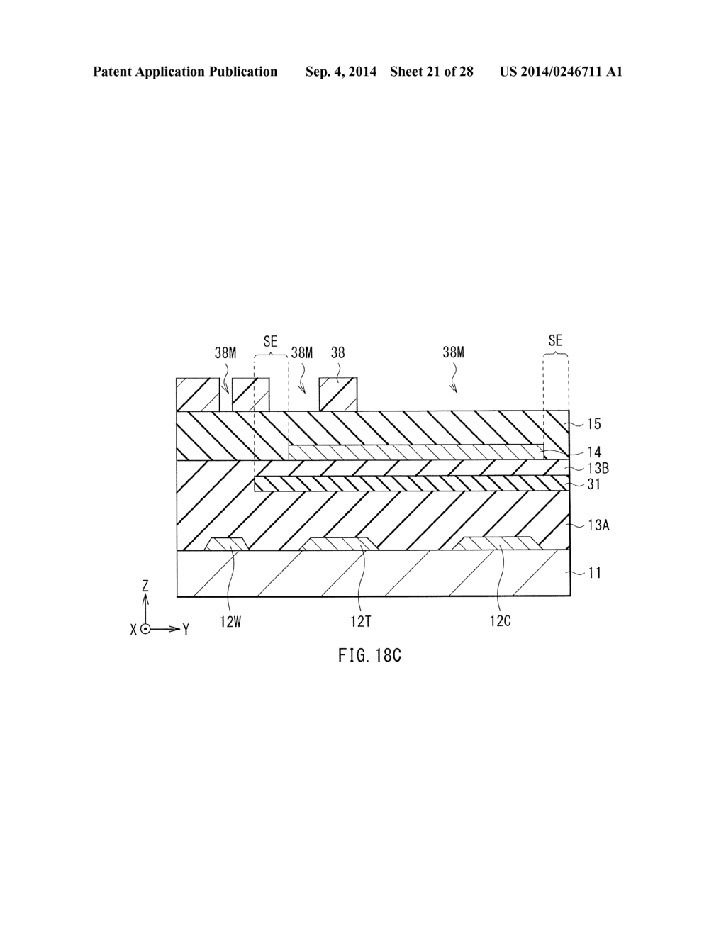 SEMICONDUCTOR DEVICE, METHOD OF MANUFACTURING THE SAME, METHOD OF     MANUFACTURING DISPLAY UNIT, AND METHOD OF MANUFACTURING ELECTRONIC     APPARATUS - diagram, schematic, and image 22