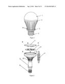 MANUFACTURING METHOD OF LAMP HOUSING TYPE HEAT-SINK, LAMP HOUSING TYPE     HEAT-SINK AND LED LIGHTING DEVICE diagram and image