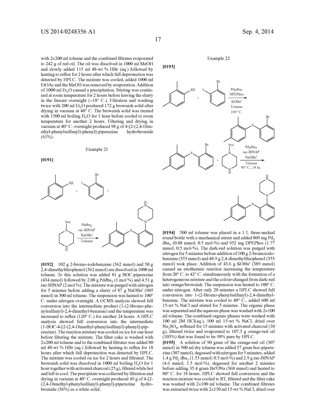 1-[2-(2,4-Dimethylphenylsulfanyl)-Phenyl]Piperazine As A Compound With     Combined Serotonin Reuptake, 5-HT3 And 5-HT1a Activity For The Treatment     Of Cognitive Impairment - diagram, schematic, and image 40