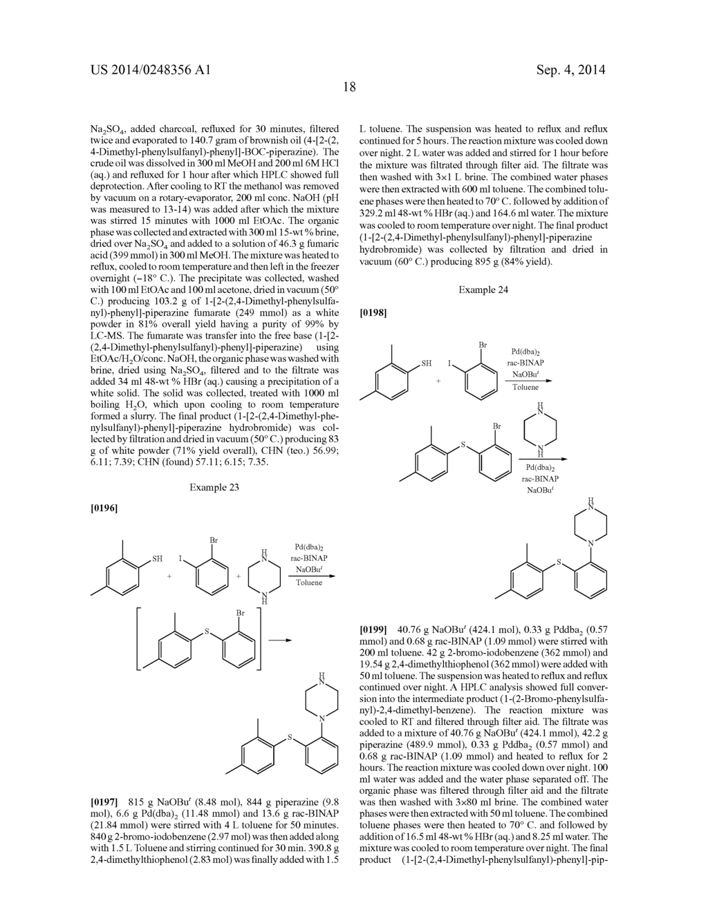 1-[2-(2,4-Dimethylphenylsulfanyl)-Phenyl]Piperazine As A Compound With     Combined Serotonin Reuptake, 5-HT3 And 5-HT1a Activity For The Treatment     Of Cognitive Impairment - diagram, schematic, and image 41